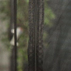 Outdoor Patio 7.5ft Umbrella Table Screen Mosquito Bug Net, Garden Large Umbrella Cover Netting with Zippered Door, Black (Mosquito Netting ONLY)