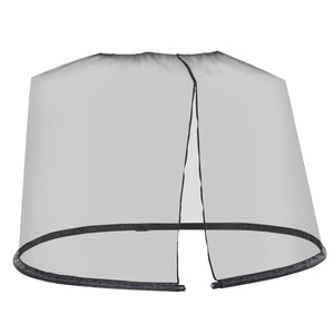 Outdoor Patio 7.5ft Umbrella Table Screen Mosquito Bug Net, Garden Large Umbrella Cover Netting with Zippered Door, Black (Mosquito Netting ONLY)