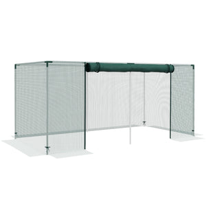 8' x 4' Crop Cage, Plant Protection Tent with Zippered Door and Galvanized Steel Frame, Fruit Cage Netting Cover for Garden, Yard, Lawn, Green