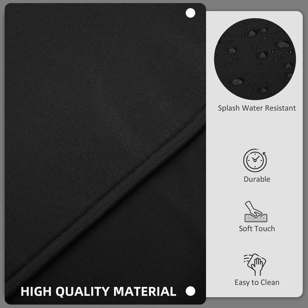 14Pcs Outdoor Cushion Covers, Patio Cushion Covers Replacement for Rattan Sofa Set - No Cushion Included, Black