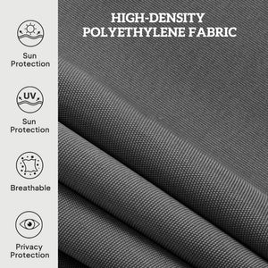 8'W x 6'H Roller Shades, Outdoor Blinds Cordless Roll Up Shade for Porch Balcony Gazebo, Dark Grey