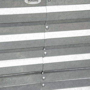 Raised Garden Bed, 6' x 3' x 2' Galvanized Steel Planters for Outdoor Plants with Multi-reinforced Rods for Vegetables, Flowers and Herbs, Silver