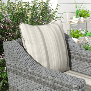4-Piece Patio Chair Cushions Pillows, Back and Seat Replacement Patio Cushions Set for Indoor Outdoor Garden Furniture, Grey