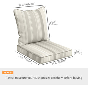 4-Piece Patio Chair Cushions Pillows, Back and Seat Replacement Patio Cushions Set for Indoor Outdoor Garden Furniture, Grey