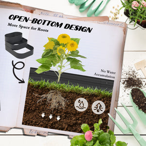 3-Tier Raised Garden Bed Kit, 5.2x3.6x2.7ft Outdoor Galvanized Planter Box with Safety Edging for Vegetables, Flowers, Fruits and Herbs, Dark Grey