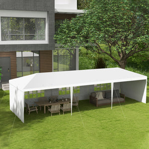 Garden Gazebo Marquee Party Wedding Tent Canopy (9m x 3m) - White