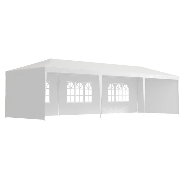 Garden Gazebo Marquee Party Wedding Tent Canopy (9m x 3m) - White