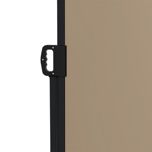 13' x 6' Retractable Side Awning, Garden Privacy Screen Divider, Full Cassette Windbreaker for Hot Tub, Balcony, Terrace, Pool, Khaki