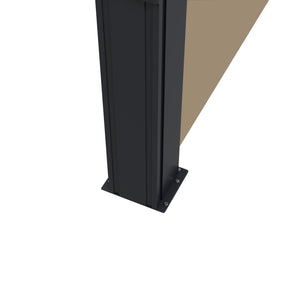 13' x 6' Retractable Side Awning, Garden Privacy Screen Divider, Full Cassette Windbreaker for Hot Tub, Balcony, Terrace, Pool, Khaki
