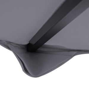 9.8' x 9.8' Square 2-Tier Gazebo Canopy Replacement Top Cover Outdoor Garden Sun Shade, Dark Grey