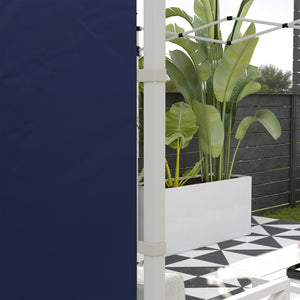 Gazebo Side Panels with Windows and Doors, for 3x3(m) or 3x6m Pop Up Gazebo, 2 Pack Sides Replacement, Blue