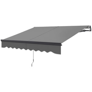 2.5 x 2m Electric Awning with Remote Controller, Aluminium Frame DIY Retractable Awning, UV30+ Sun Shade Canopy for Garden Patio Deck Door Window, Dark Grey