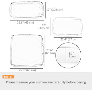 14Pcs Outdoor Cushion Covers, Patio Cushion Covers Replacement for Rattan Sofa Set - No Cushion Included, Dark Blue
