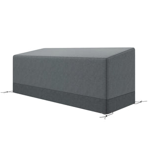 Patio Furniture Covers Waterproof for 3 Seater Sofa Bistro Set, 600D Heavy Duty Oxford Outdoor Patio Cover, UV-Resistant Sectional Couch Cover, 75" x 28.3" x 29.9", Grey
