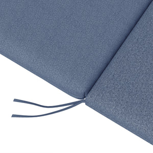 2-Piece Patio Chair Cushions Pillows, Seat Replacement Patio Cushions Set with Ties for Indoor Outdoor Garden Furniture, Navy Blue