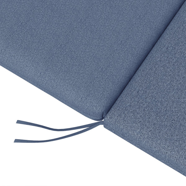 2-Piece Patio Chair Cushions Pillows, Seat Replacement Patio Cushions Set with Ties for Indoor Outdoor Garden Furniture, Navy Blue