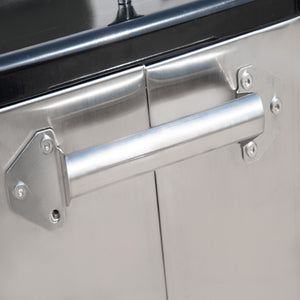 80 Quart Rolling Cooler Cart Portable Patio Ice Beer Beverage Cooling Bin for Outdoor Party w/ Bottle Opener & Storage Shelf Silver