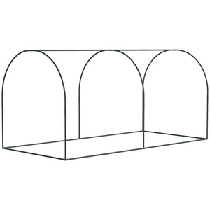 8' x 4' Crop Cage, Plant Protection Tent, with Two Zippered Doors and 4 Ground Stakes, for Garden, Yard, Lawn, Black