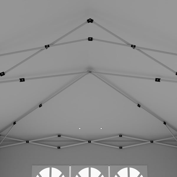 3 x 6 m Garden Pop Up Gazebo, Wedding Party Tent Marquee, Water Resistant Awning Canopy with Sidewalls, Windows, Carry Bag, White