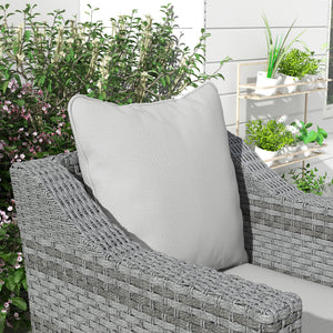 4-Piece Patio Chair Cushions Pillows, Back and Seat Replacement Patio Cushions Set for Indoor Outdoor Garden Furniture, Light Grey