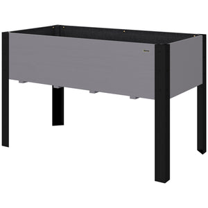 Raised Garden Bed, Elevated Planter Box, 47"x24"x29" with Legs, Metal Frame, Wooden Planter Pot for Backyard, Patio to Grow Vegetables, Herbs, and Flowers, Grey