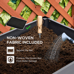 Raised Garden Bed, Elevated Planter Box, 47"x24"x29" with Legs, Metal Frame, Wooden Planter Pot for Backyard, Patio to Grow Vegetables, Herbs, and Flowers, Grey