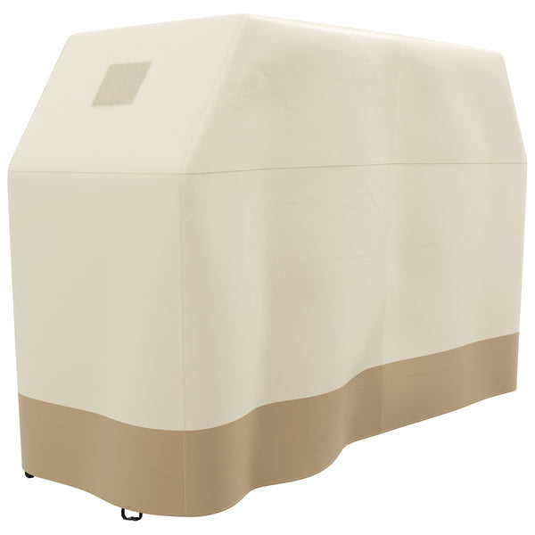 BBQ Cover for Rectangular Gas Grill, 300D Oxford Fabric Barbecue Covers, Waterproof UV Protection Rip-Proof, with Windproof Buckles, Beige, 188 x 71 x 125cm