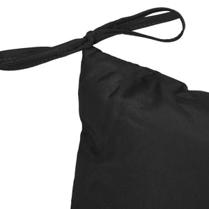 2 Seater Garden Bench Cushion, Thick Outdoor Non-Slip 2 Seater Soft Pad With Backrest for Garden Patio, 47" x 43" x 5", Black