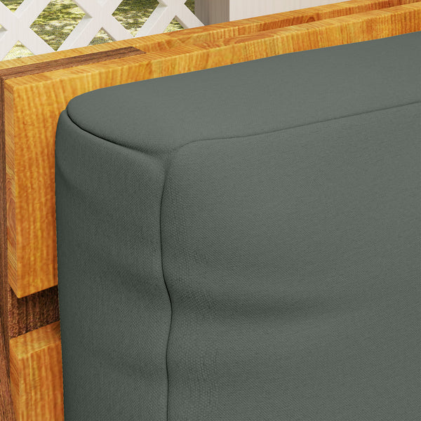 2 Seater Pallet Furniture Cushions Pallet Cushions, UPF20+ 220gsm Fabric, 20 cm Thick Outdoor Seat Pads, Charcoal Grey