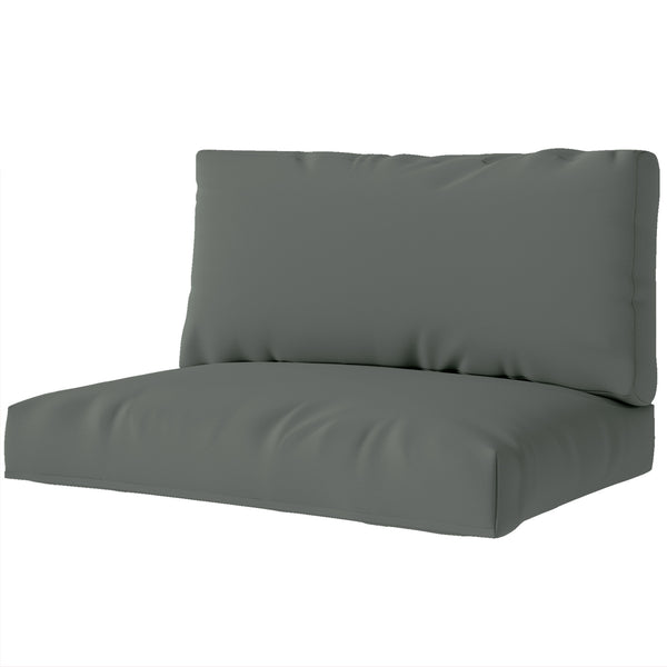 2 Seater Pallet Furniture Cushions Pallet Cushions, UPF20+ 220gsm Fabric, 20 cm Thick Outdoor Seat Pads, Charcoal Grey