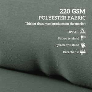 2 Seater Pallet Furniture Cushions Pallet Cushions, UPF20+ 220gsm Fabric, 20 cm Thick Outdoor Seat Pads, Charcoal Grey