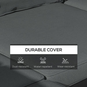 Patio Chair Cushions for Rattan Furniture, 14 Piece Outdoor Seat Cushions Pad for Patio Conversation Set, 7 Seat Cushions and 7 Back Cushions, Grey