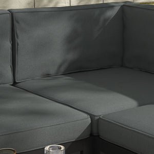 Patio Chair Cushions for Rattan Furniture, 14 Piece Outdoor Seat Cushions Pad for Patio Conversation Set, 7 Seat Cushions and 7 Back Cushions, Grey