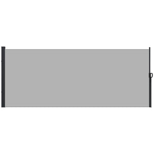 13' x 6' Retractable Side Awning, Garden Privacy Screen Divider, Full Cassette Windbreaker for Hot Tub, Balcony, Terrace, Pool, Light Grey