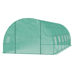 26' x 10' x 6.6' Large Walk in Tunnel Greenhouse Garden Plant Seed Green House Premium Steel Frame, Dark Green