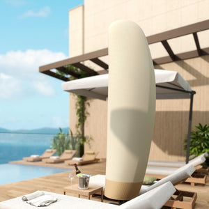 Waterproof Patio Umbrella Cover for 10ft to 13ft Outdoor Offset Umbrella with Zipper, Beige and Coffee