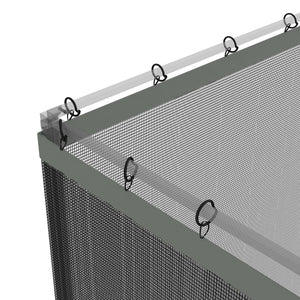 Replacement Mosquito Netting for Gazebo 10' x 12' Black Screen Walls for Canopy with Zippers for Parties and Outdoor Activities, Dark Grey