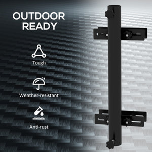 Patio Umbrella Holder with Adjustable Clamps, Umbrella Deck Mount Bracket for Railing, Balcony, Fences, Patio Umbrella Stand for Market Umbrella and Offset Umbrella, Black