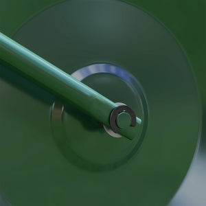 63 L Heavy Duty Water Or Sand Filled Φ30cm Garden Steel Lawn Roller Drum - Dark Green