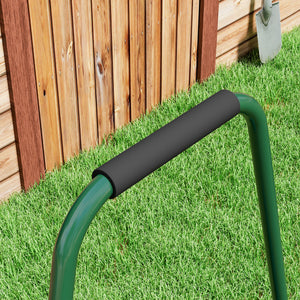 63 L Heavy Duty Water Or Sand Filled Φ30cm Garden Steel Lawn Roller Drum - Dark Green