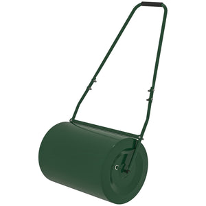 63 L Heavy Duty Water Or Sand Filled Φ30cm Garden Steel Lawn Roller Drum - Dark Green