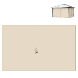 10' x 13' Universal Gazebo Sidewall Set with 4 Panels, Hooks/C-Rings Included for Pergolas & Cabanas, Beige