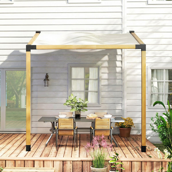 Pergola Kit, 15° Slanted Roof Pergola Bracket Kit with 2 3-Way Corner Brackets, 2 Post Bases, 2 Wall Mounts for 4"x 4" (Actual 3.6" X 3.6") Lumber, 6 PCS DIY Hardware with Screws, Black