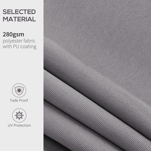 11' x 10' Retractable Awning Fabric Replacement Outdoor Sunshade Canopy Awning Cover, UV Protection, Light Grey