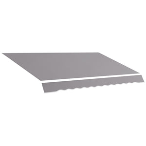 11' x 10' Retractable Awning Fabric Replacement Outdoor Sunshade Canopy Awning Cover, UV Protection, Light Grey