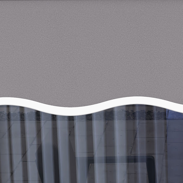 11' x 10' Retractable Awning Fabric Replacement Outdoor Sunshade Canopy Awning Cover, UV Protection, Light Grey