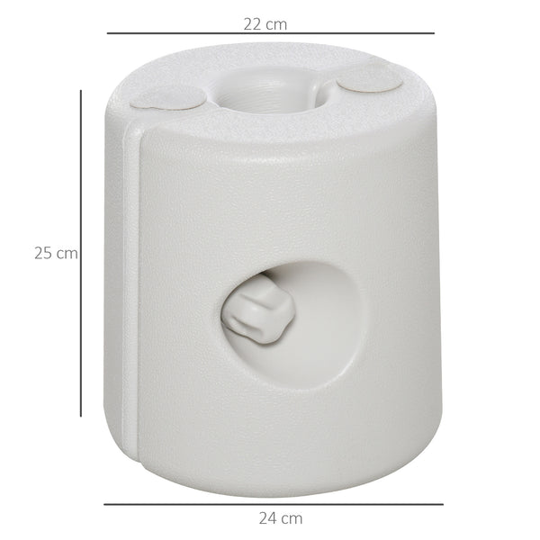 4 Pack 36 kg Gazebo Weights, Canopy Tent Weights with Rapid Clip, Gazebo Leg Weights Fill with Sand or Water, White