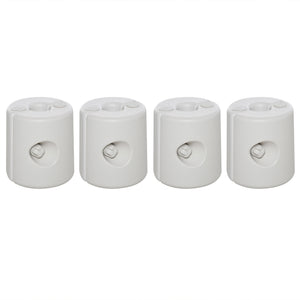 4 Pack 36 kg Gazebo Weights, Canopy Tent Weights with Rapid Clip, Gazebo Leg Weights Fill with Sand or Water, White