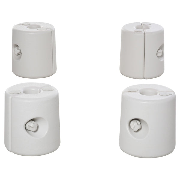 4 Pack 36 kg Gazebo Weights, Canopy Tent Weights with Rapid Clip, Gazebo Leg Weights Fill with Sand or Water, White