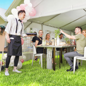 13'x26' Heavy Duty Large Party Tent & Carport with Removable Sidewalls, Windows, Portable Garage Canopy Tent, Sun Shade Shelter for Parties Wedding Outdoor Events, White